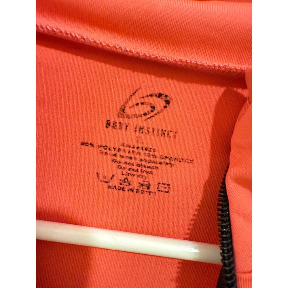 Body Instinct Activewear Jacket Running‎ Track Zip Up Athletic Coral L - Picture 5 of 6